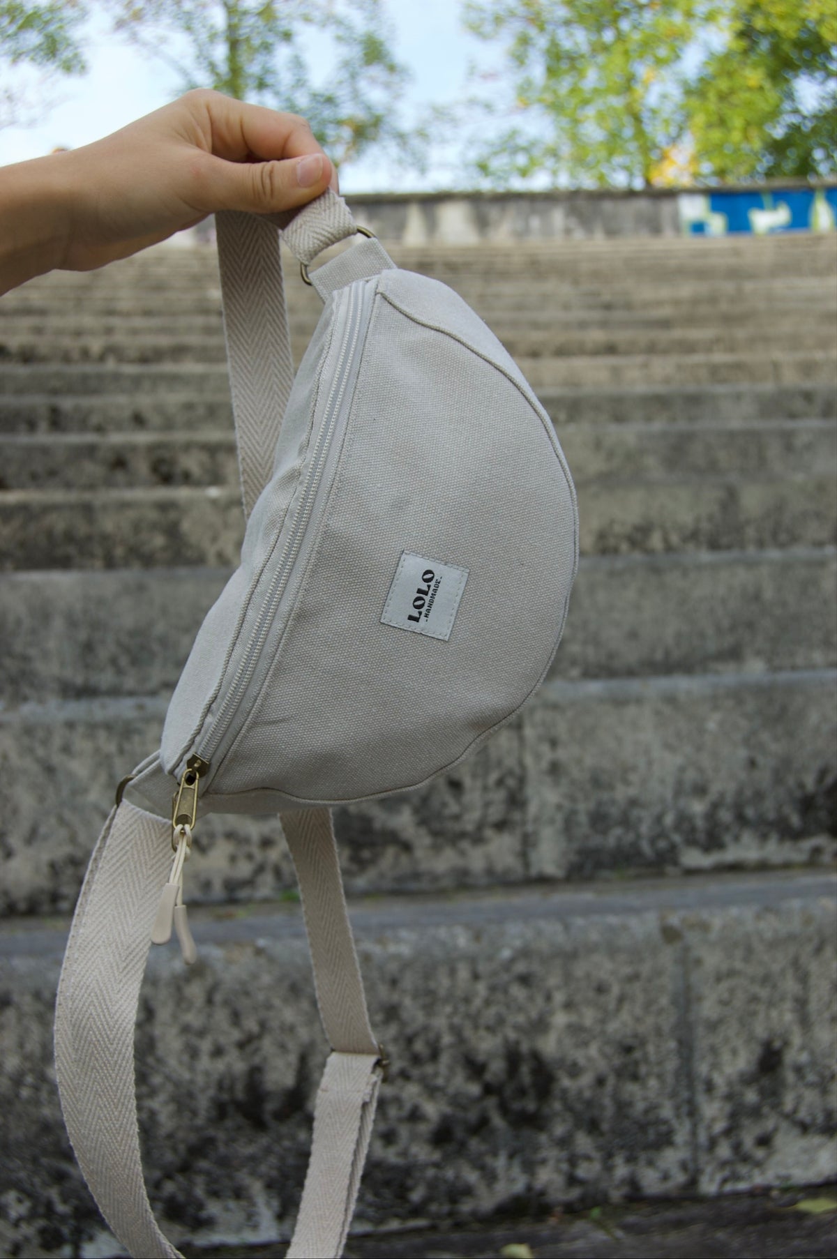 Riñonera Moon beige