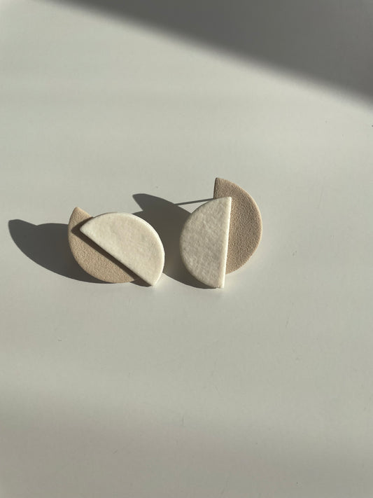 Luna blanco efecto cuero-beige