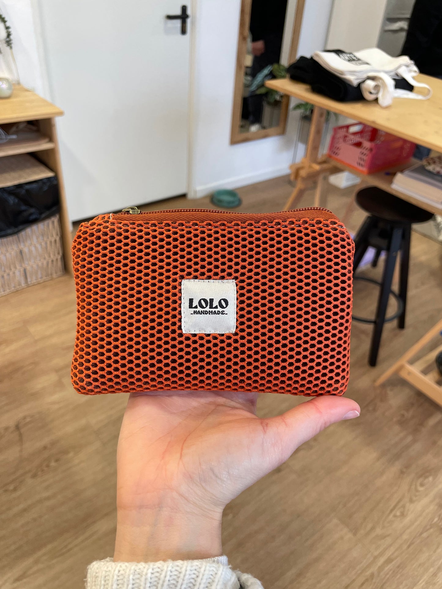 Cartera malla 3D total teja