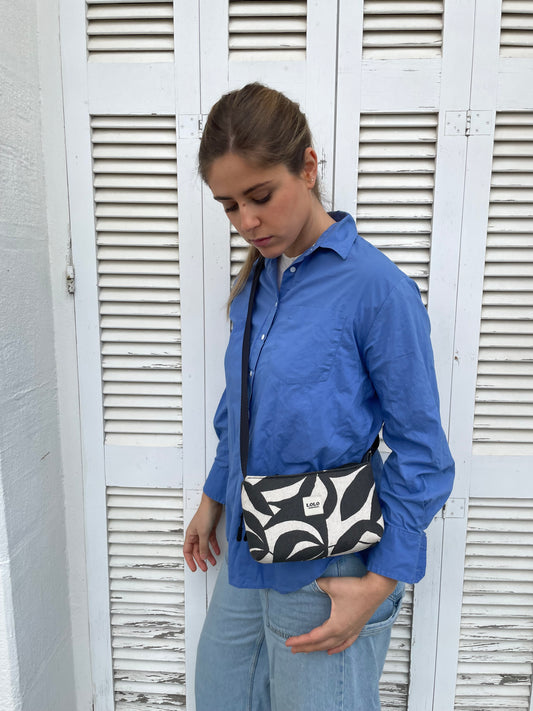 Bolso pocket hojas bicolor