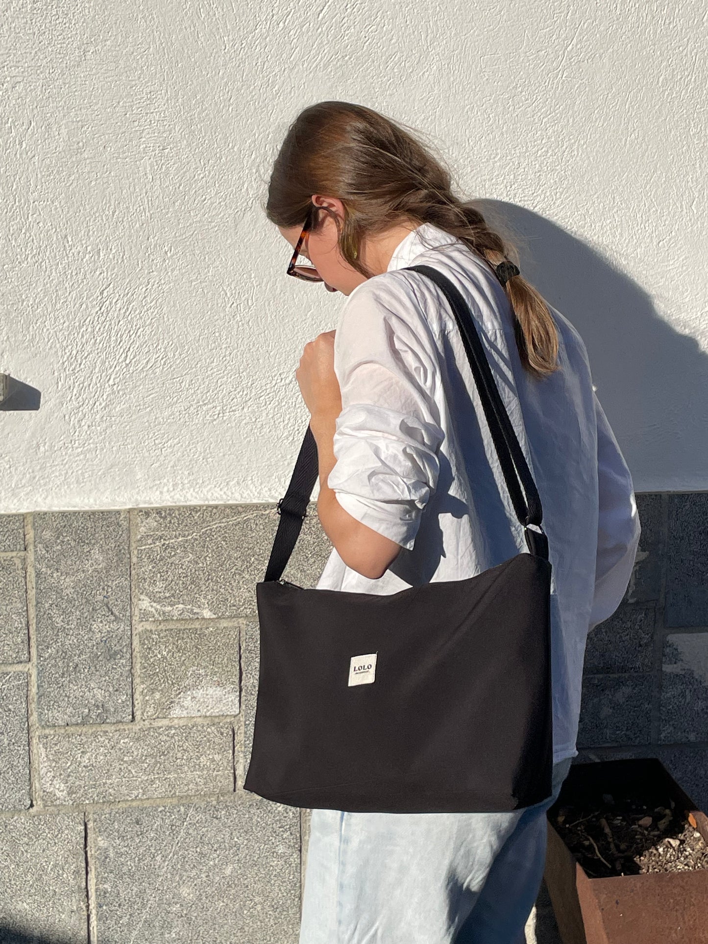 Bolso rectangular XL softshell negro