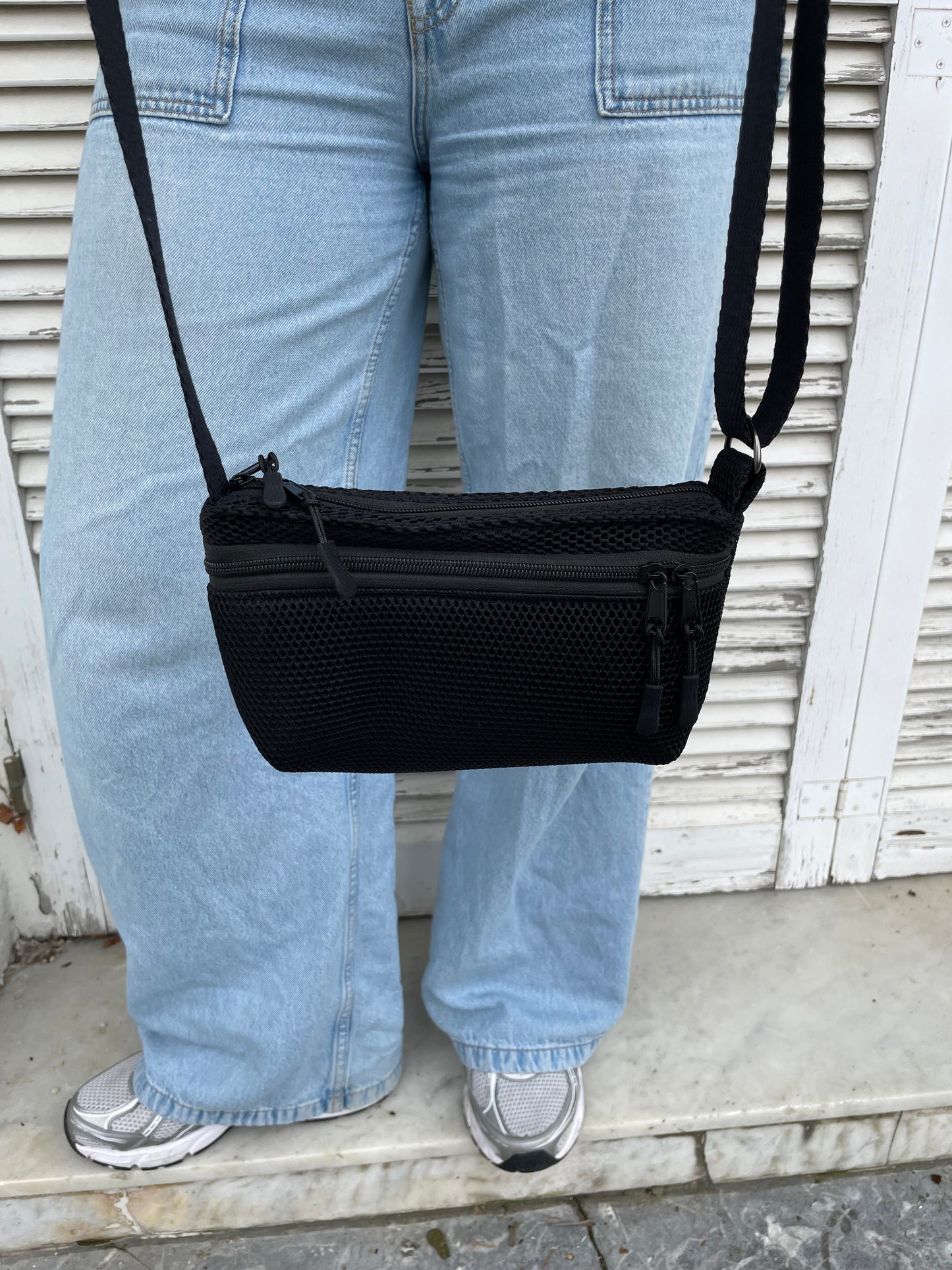 Bolso pocket malla 3D negro