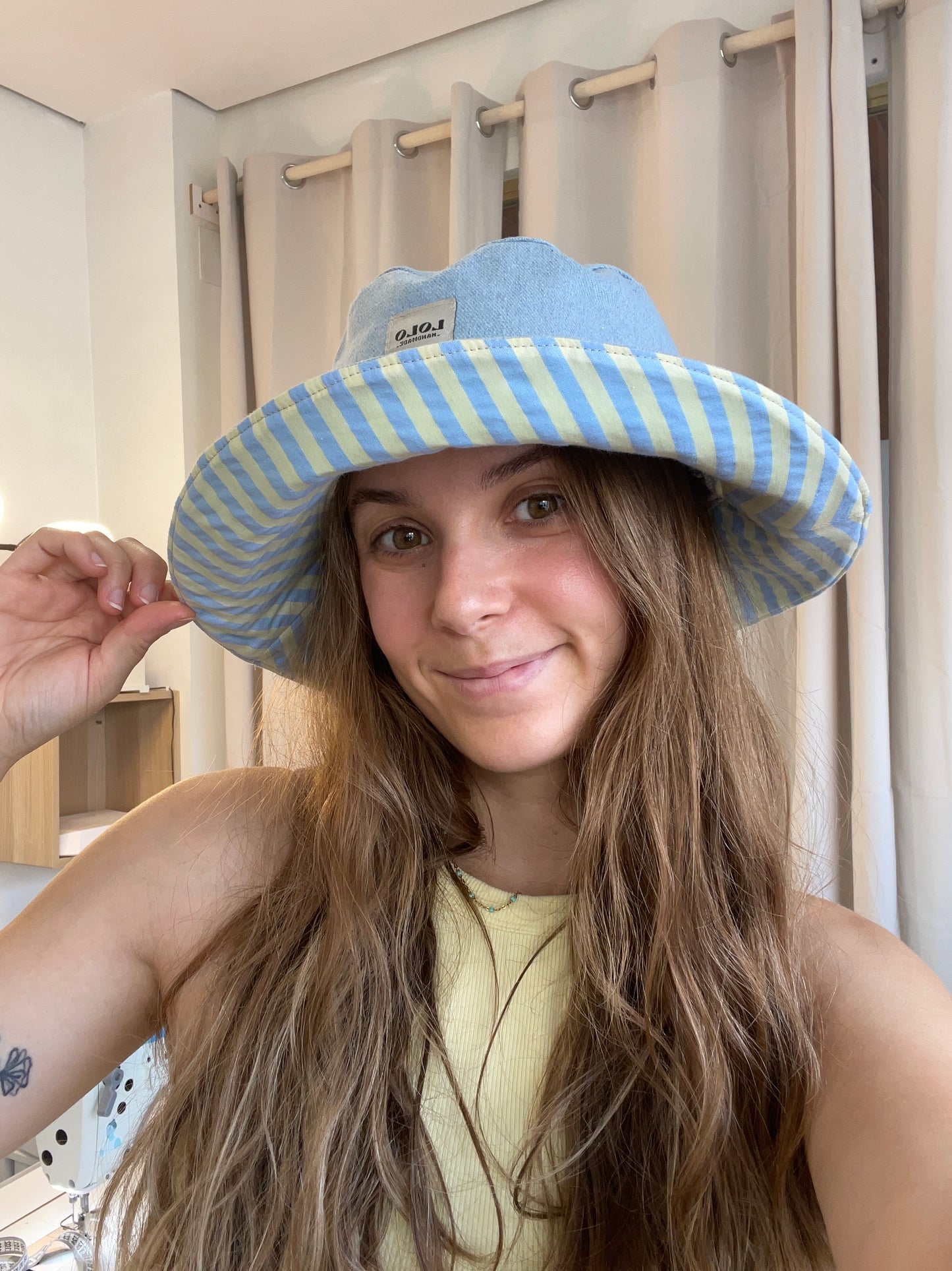Bucket hat denim azul