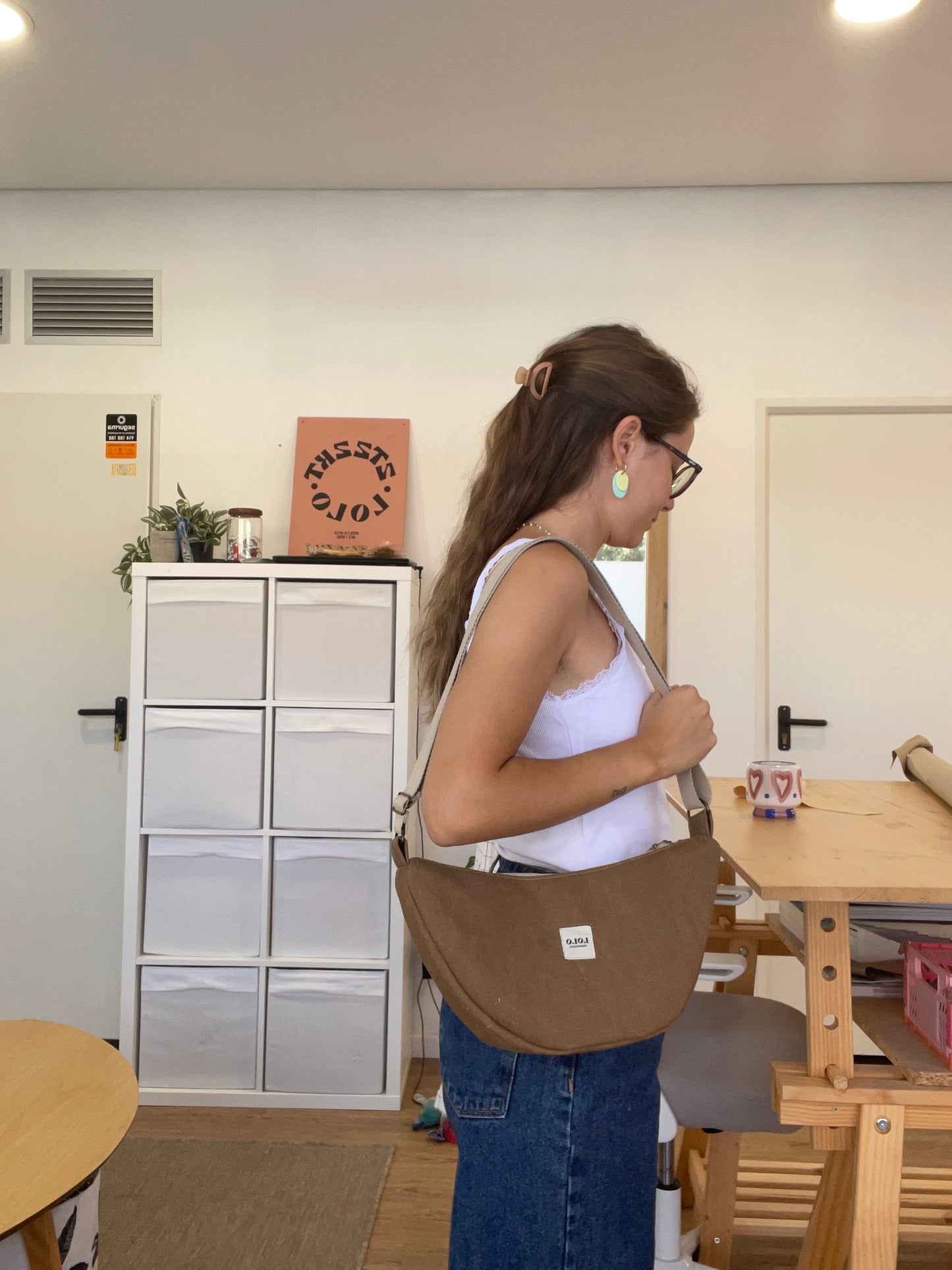 Bolso moon marrón vintage