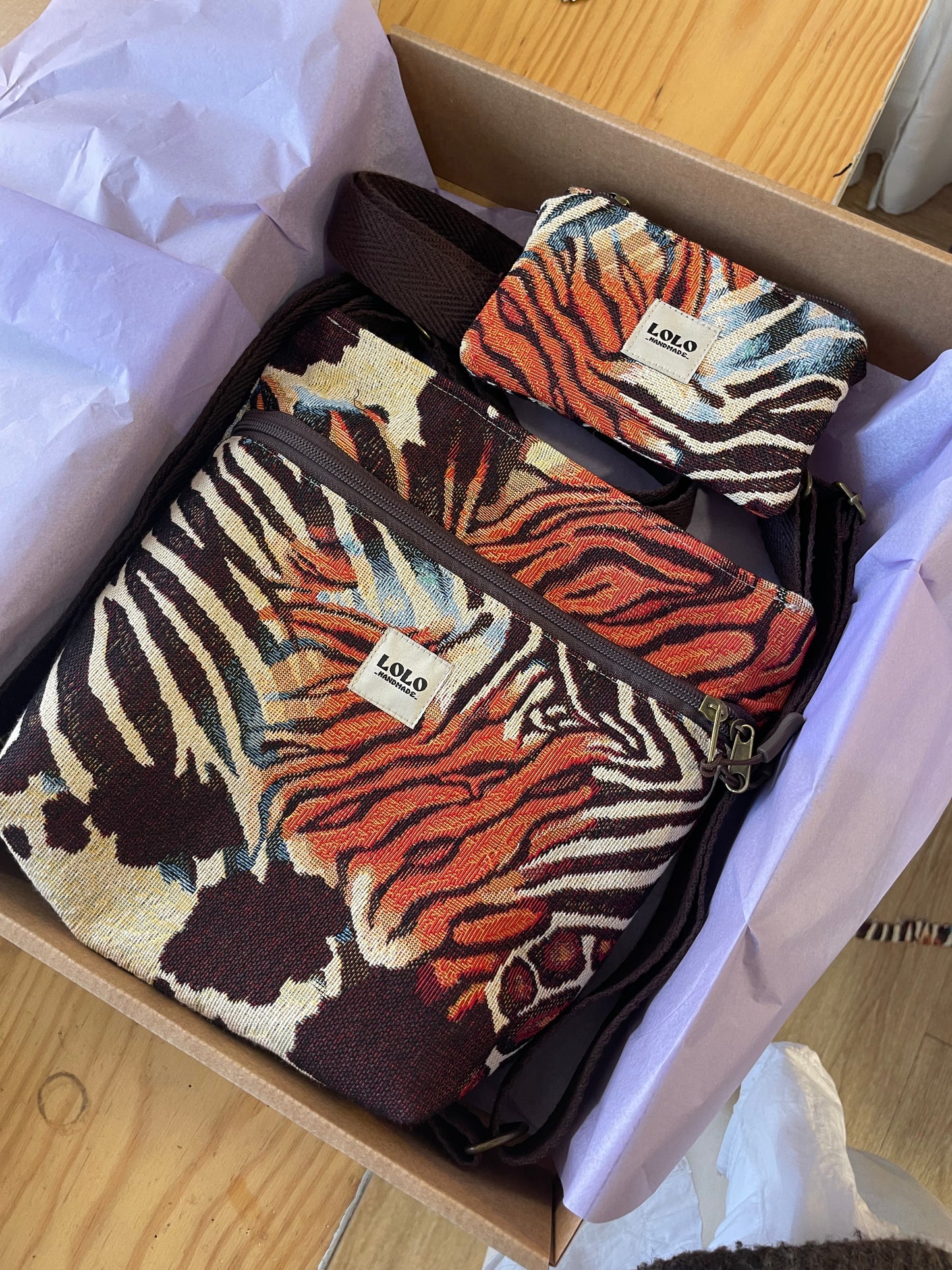 Mini bolso/mochila animal print