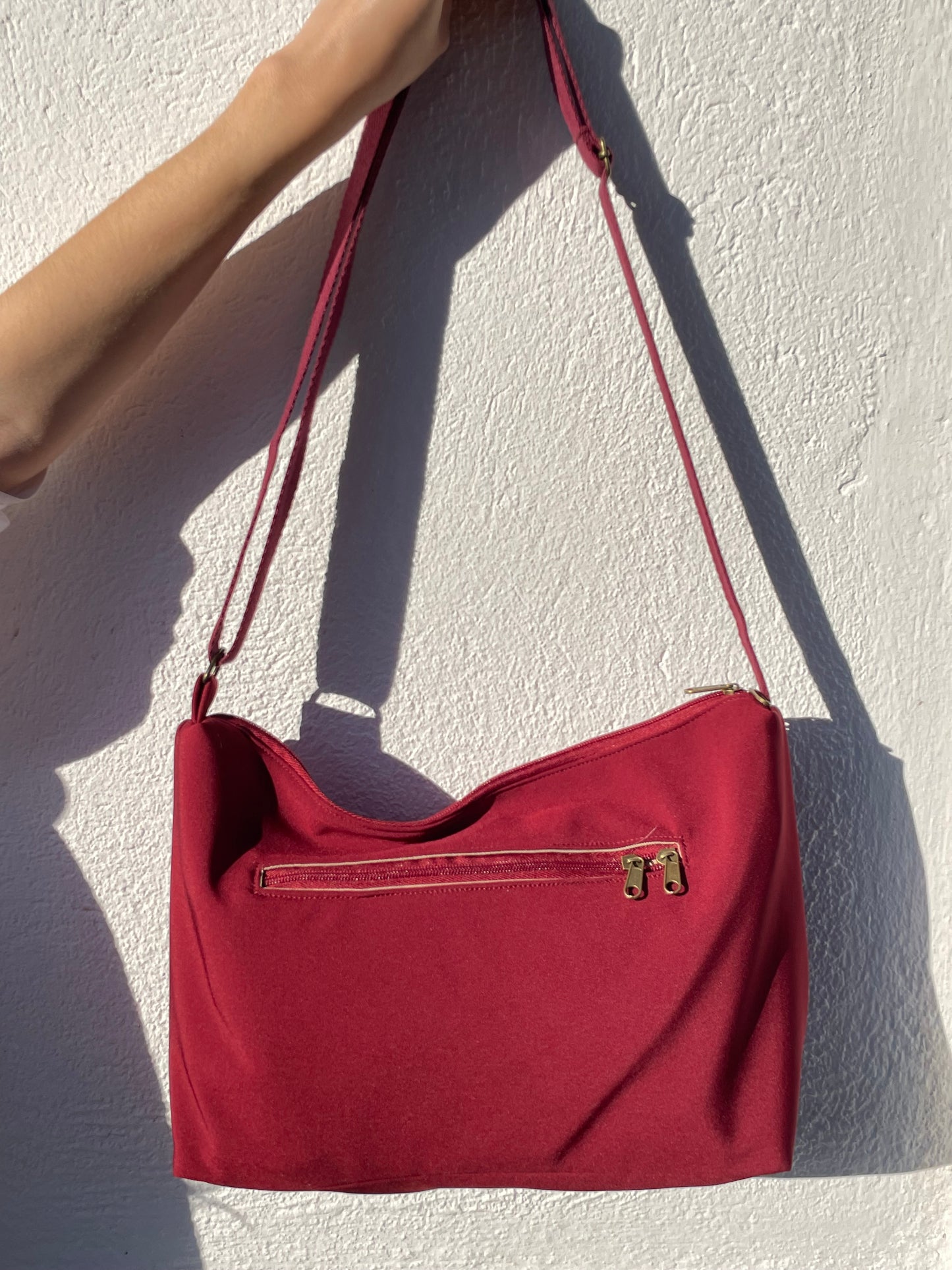 Bolso rectangular XL softshell burdeos