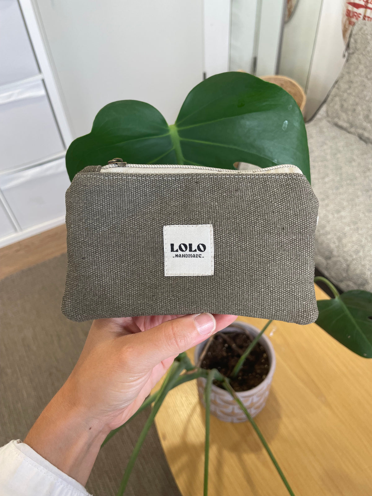 Cartera verde jaspeado