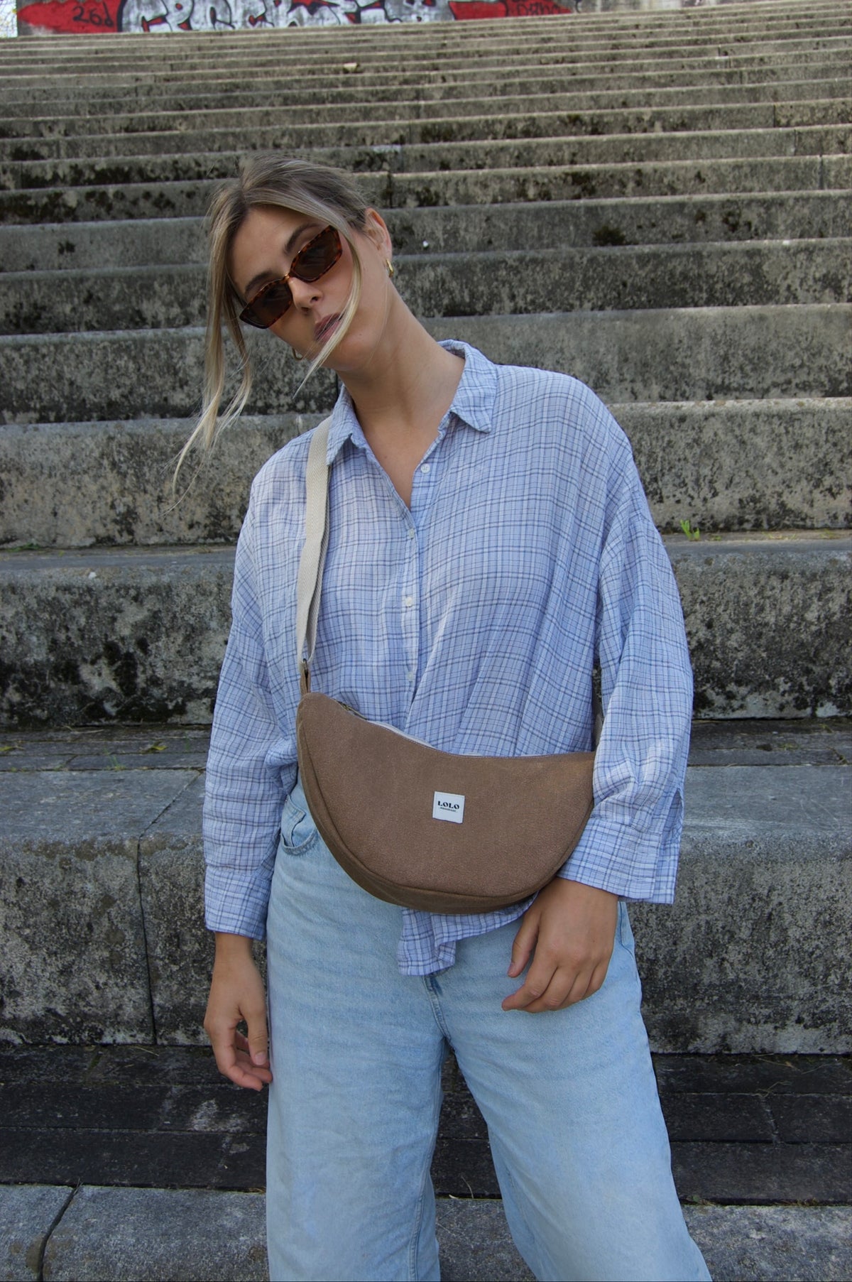 Bolso moon marrón vintage