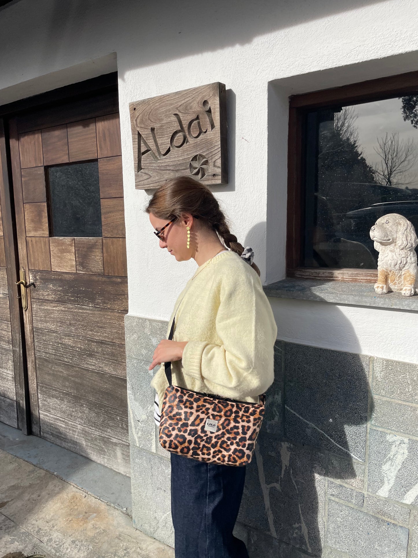 Bolso rectangular leopardo impermeable