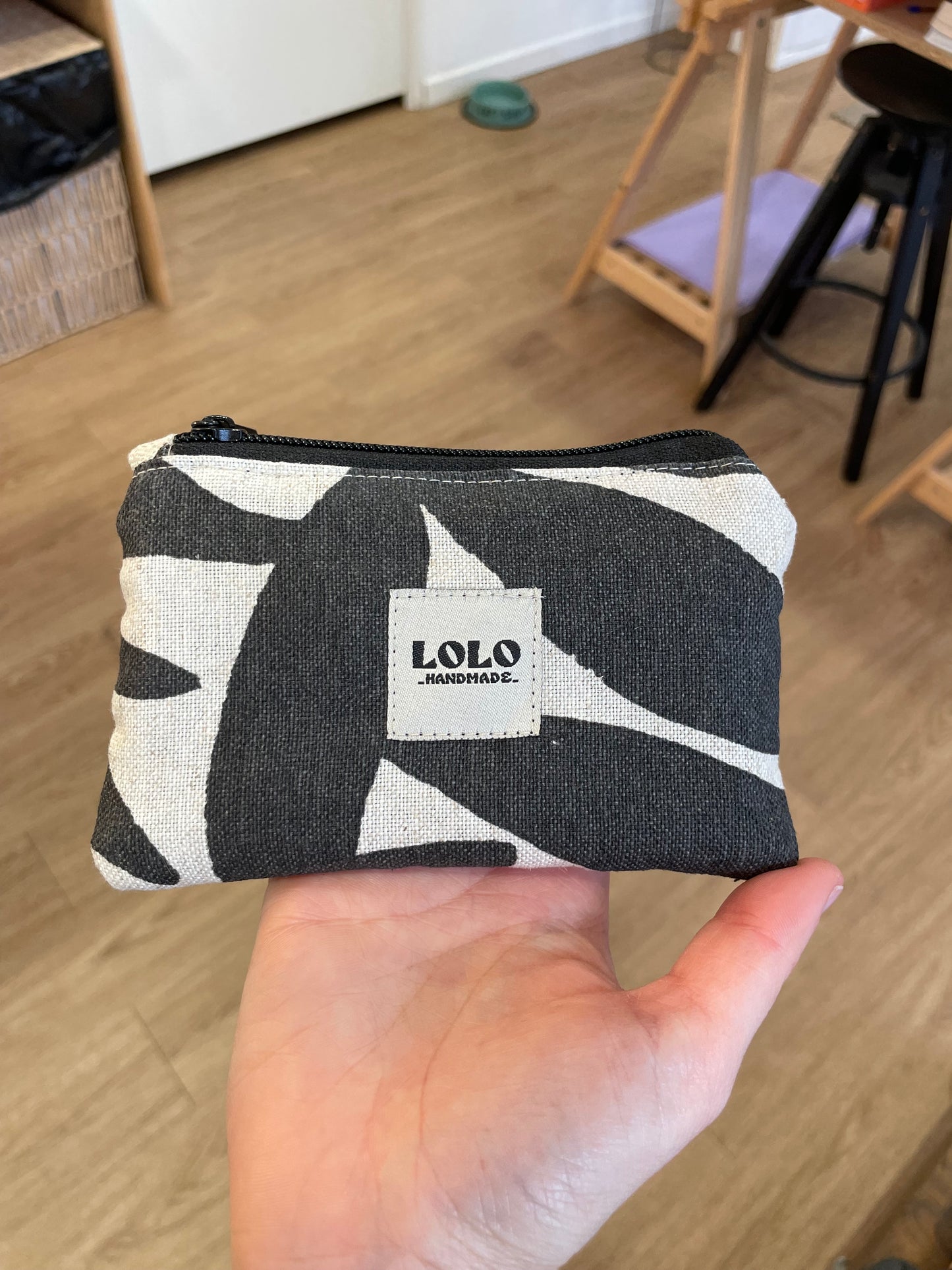 Cartera malla hojas bicolor