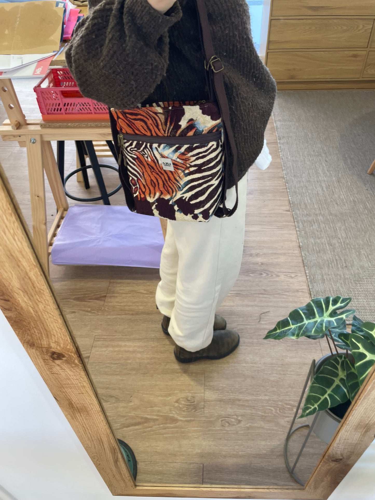 Mini bolso/mochila animal print