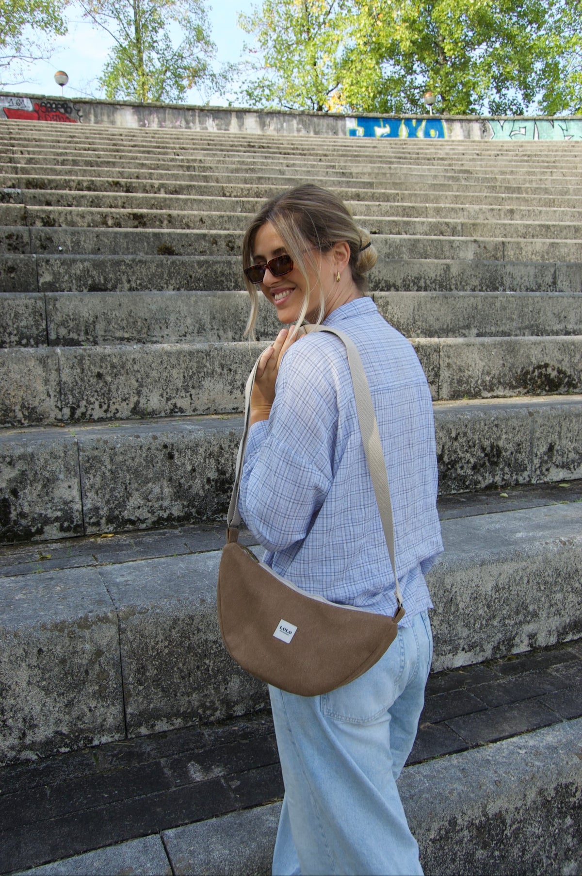 Bolso moon marrón vintage