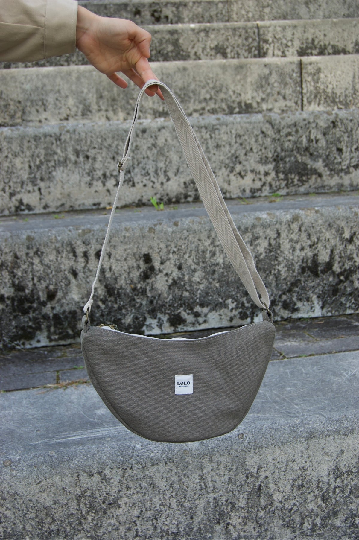 Bolso moon verde jaspeado