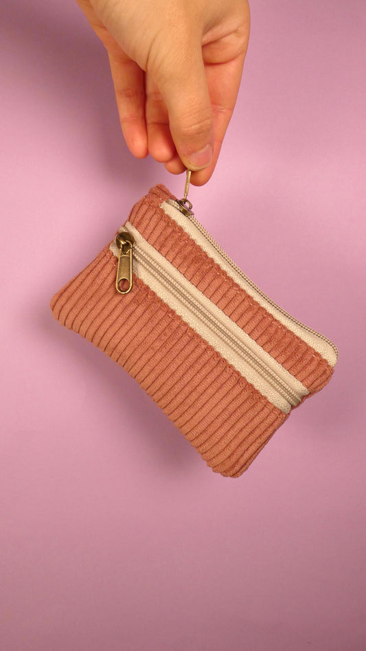 Cartera pink pana