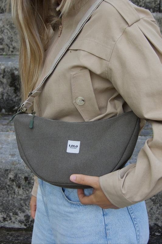 Bolso moon verde jaspeado
