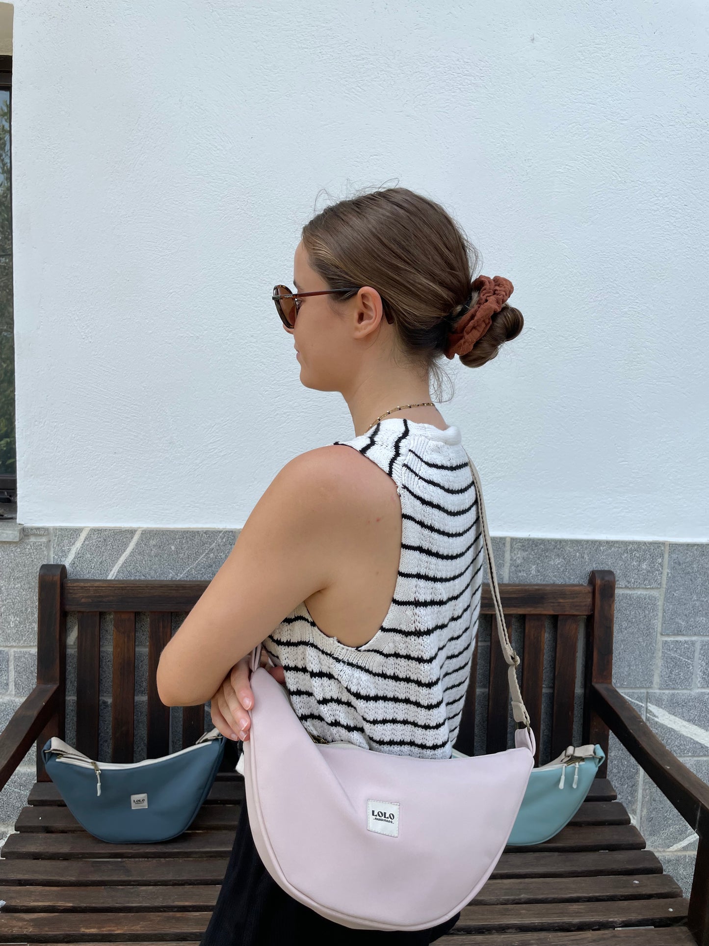 Bolso moon softshell rosa palo