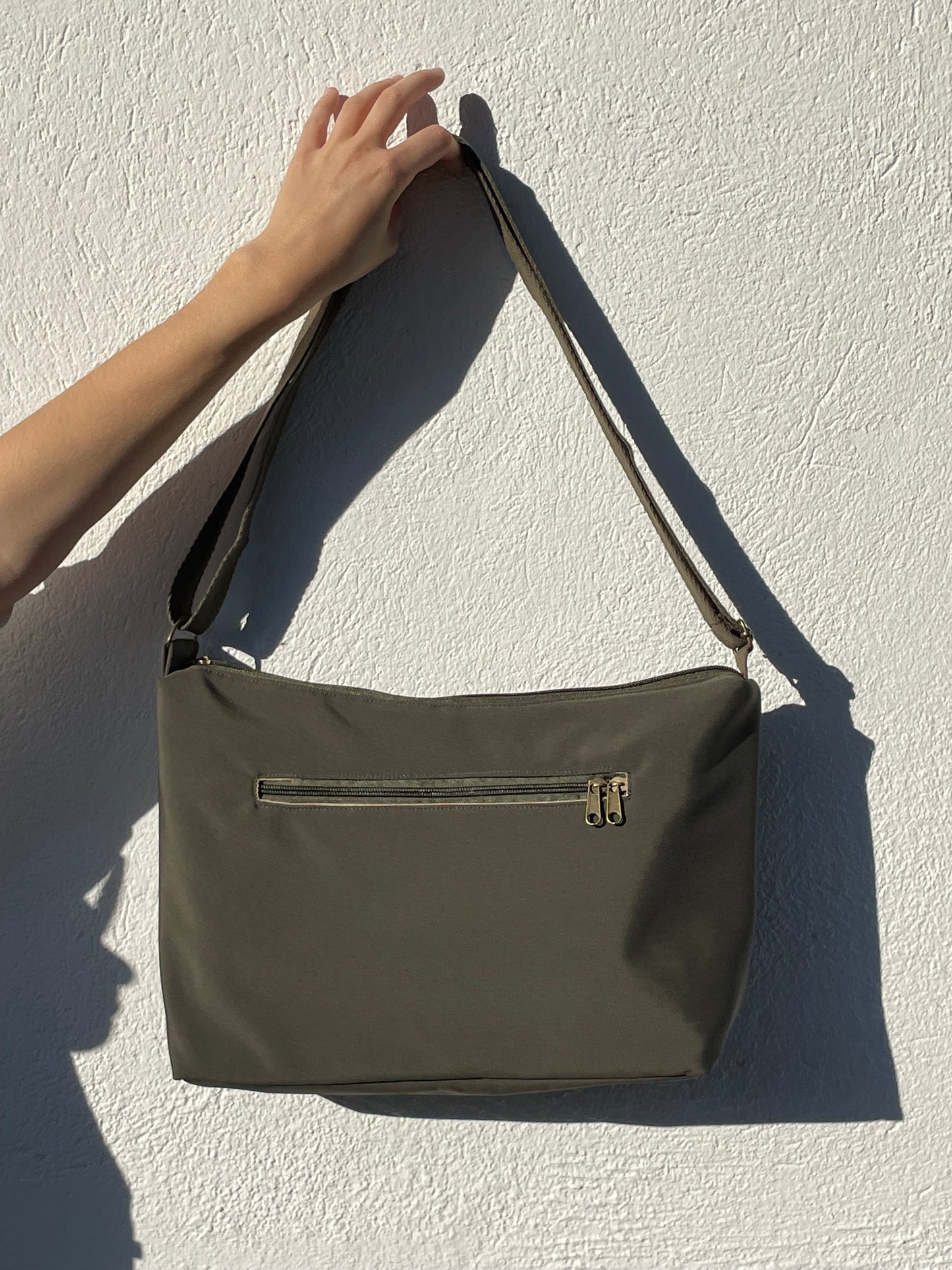 Bolso rectangular XL softshell verde botella
